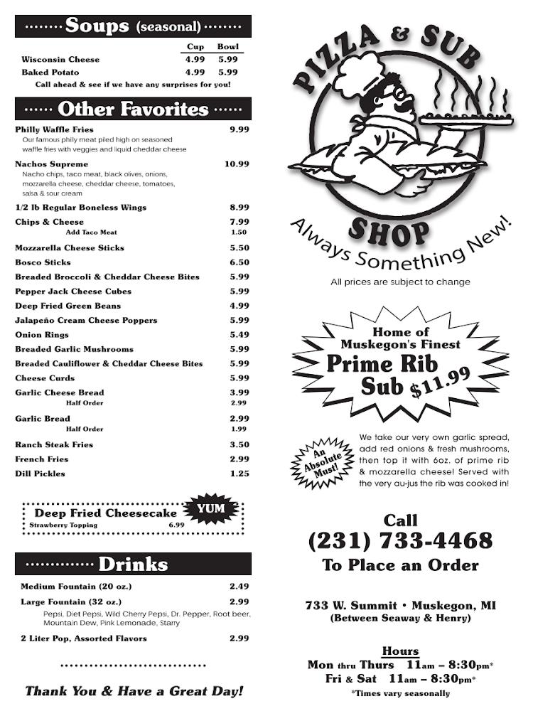 Pizza & Sub Shop Muskegon Menu image 3